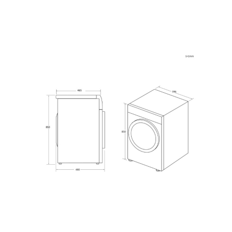 dimensioni dell'Asciugatrice Candy Smart Pro CRO4 H7A2TE-S