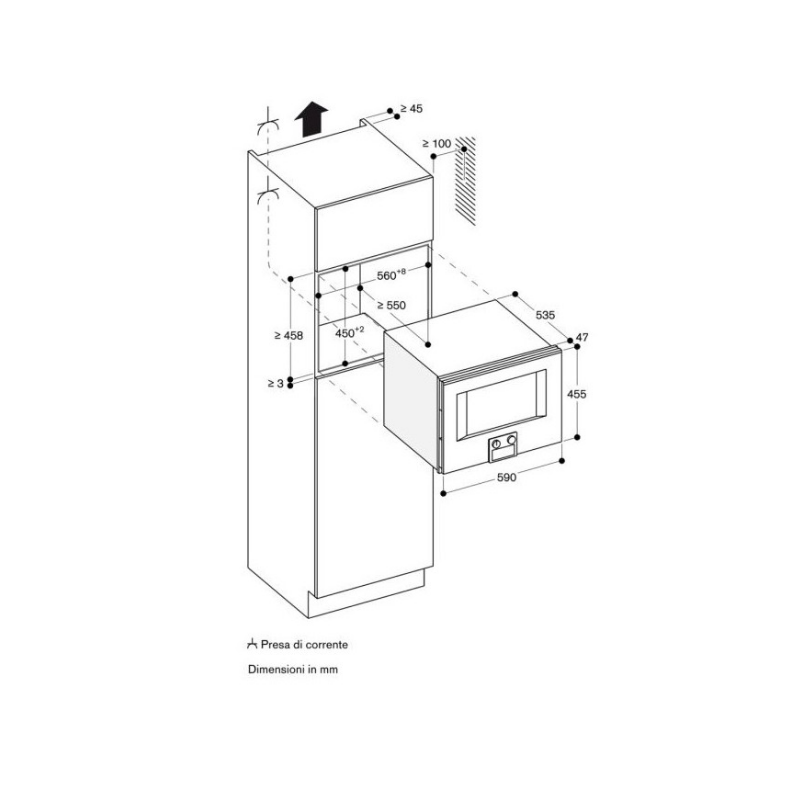 GAGGENAU BM454100 FORNO MICROONDE DA INCASSO...