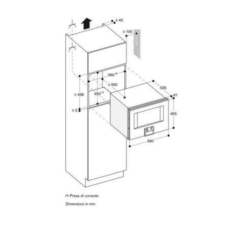 GAGGENAU BM454100 FORNO MICROONDE DA INCASSO COMBINATO 36L  - ANTRACITE