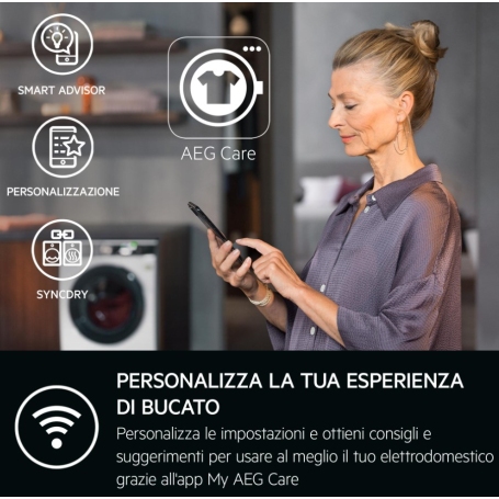 AEG LR7FD104V Lavatrice serie 7000 ProSteam® UniversalDose, 10kg, 1400 Giri, Wifi, Classe A