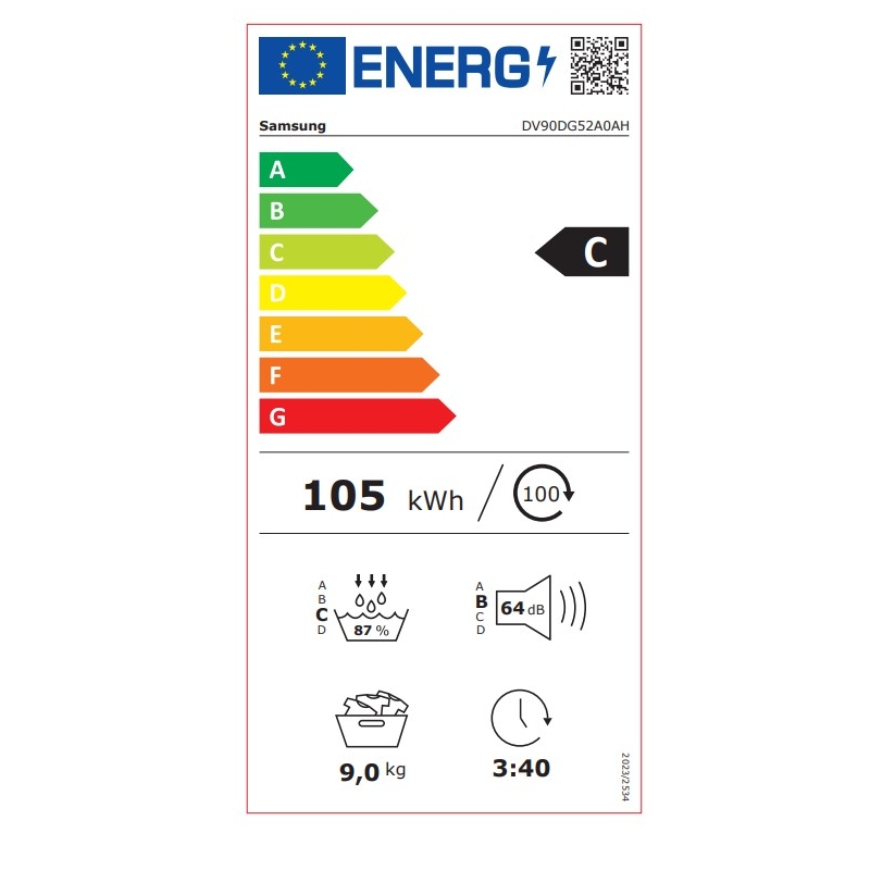 SAMSUNG DV90DG52A0AHET ASCIUGATRICE 9KG WIFI...