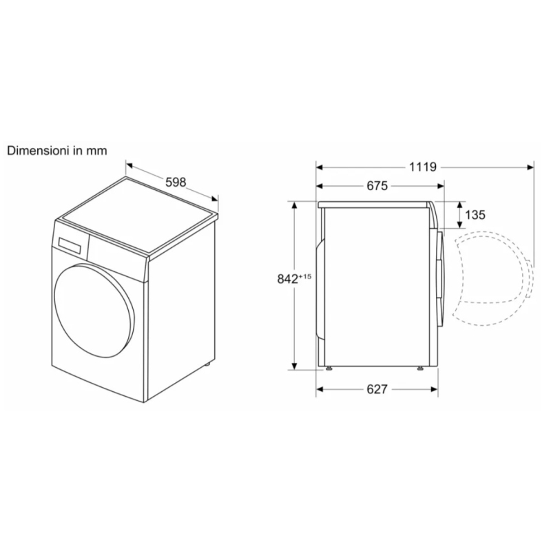 Bosch WRB247C0IT Asciugatrice a pompa di calore...