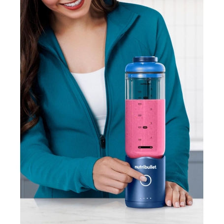 Nutribullet Flex NBP013BL Frullatore Portatile con Coperchio, Capacità 590ml