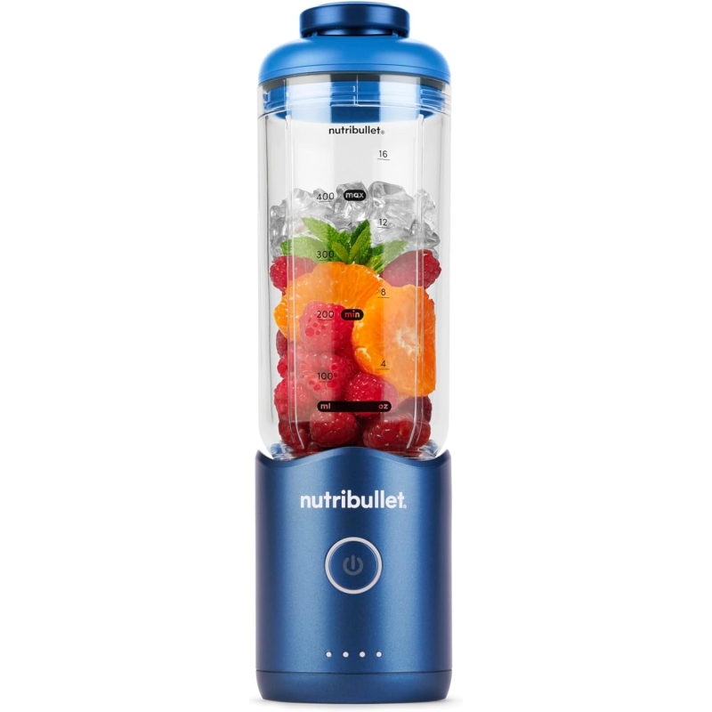 Nutribullet Flex NBP013BL Frullatore Portatile con Coperchio, Capacità 590ml