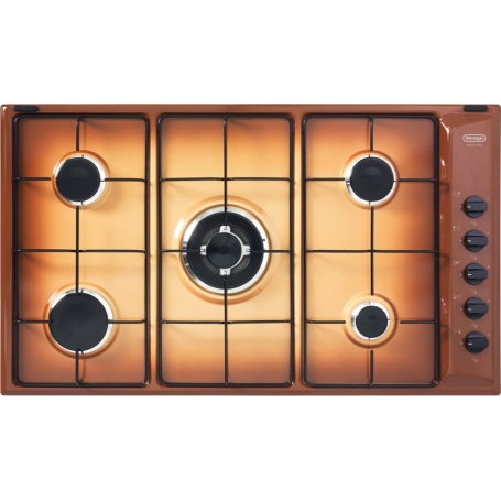 OUTLET DE LONGHI O-YTF59DD PIANO COTTURA 90CM 5 FUOCHI A GAS TERRA DI FRANCIA - CON DIFETTI
