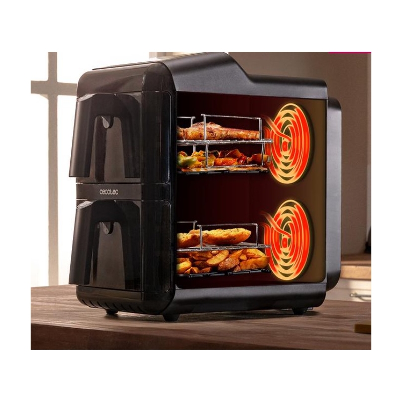 Friggitrice ad aria Cecotec Cecofry DuoLevel 12000 Window doppia vaschetta