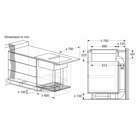 SIEMENS EH811BE15E IQ300 PIANO COTTURA AD INDUZIONE 80 CM CON CAPPA INTEGRATA 4 ZONE NERO