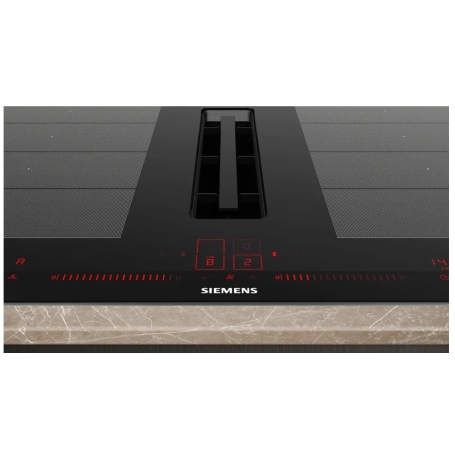 SIEMENS EX875LX57E IQ700 PIANO COTTURA A INDUZIONE 80 CM CON CAPPA FILTRANTE INTEGRATA 4 ZONE NERO - PROMO