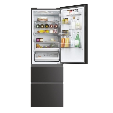 HAIER HTW5618DNPT FRIGORIFERO 3 PORTE NO FROST 414LT WIFI CLASSE D COLORE NERO
