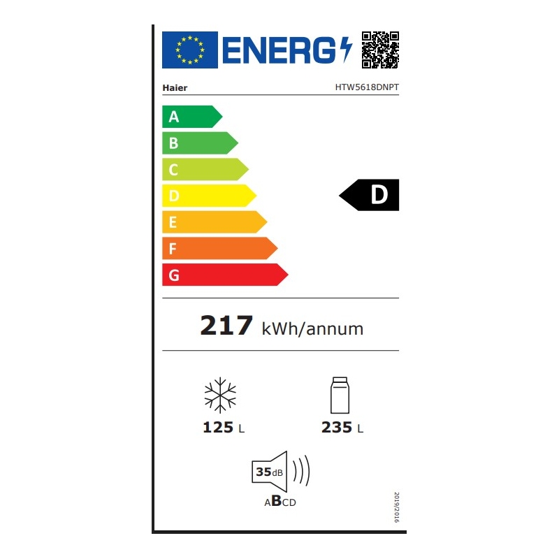 HAIER HTW5618DNPT FRIGORIFERO 3 PORTE NO FROST...