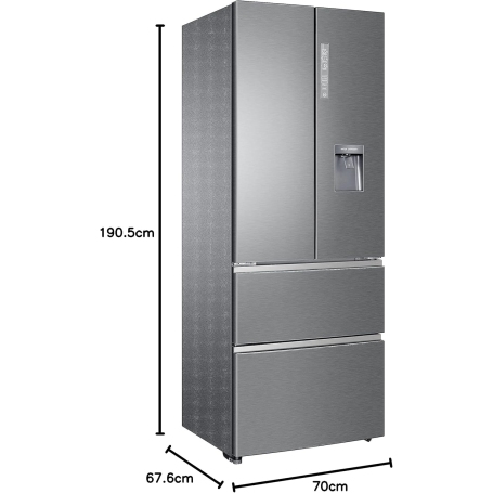 HAIER B3FE788CPJW FRIGORIFERO 4 PORTE 458 LT NO FROST CLASSE E INOX
