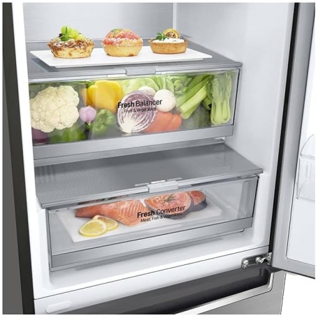 LG GBB72PZVCN1 FRIGORIFERO COMBINATO LIBERA INSTALLAZIONE 384LT NO FROST MULTI FLOW CLASSE C INOX