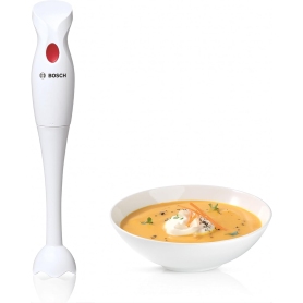 Bosch MSMP1000 Frullatore a immersione, 350W, Lama in acciaio inox, Impugnatura ergonomica, Bianco