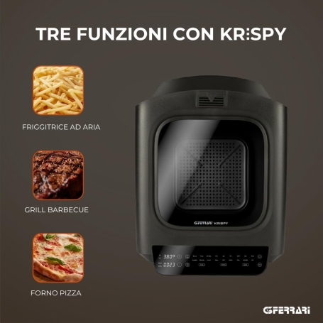G3 Ferrari Krispy G10225 Friggitrice ad aria, Forno Pizza e Grill BBQ