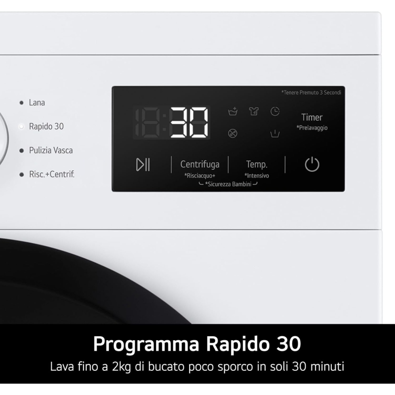 OUTLET Lg F4NA10S8NWK Lavatrice Slim 8Kg...