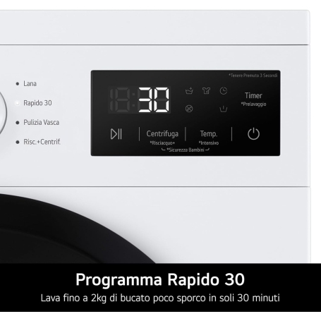 OUTLET Lg F4NA10S8NWK Lavatrice Slim 8Kg 1400Giri Classe A - CON DIFETTI