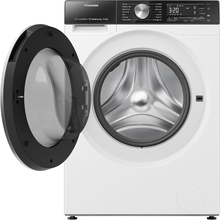 Hisense WF5S1045BW Lavatrice 10,5 Kg, 1400 giri, Autodose, Vapore, Wifi, Classe A