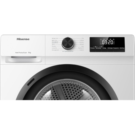 Hisense DHQE900UWDC Asciugatrice a Pompa di calore, 9 Kg, 15 programmi, Classe D