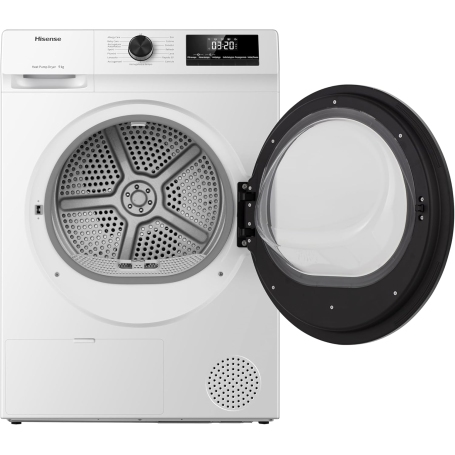 Hisense DHQE900UWDC Asciugatrice a Pompa di calore, 9 Kg, 15 programmi, Classe D