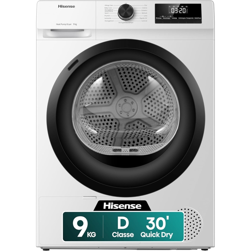 Hisense DHQE900UWDC Asciugatrice a Pompa di...