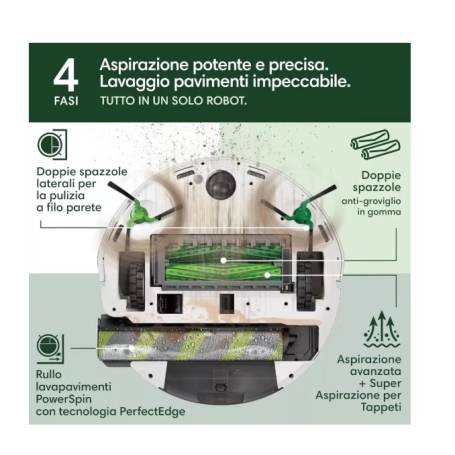 Roomba Max 705 Combo Robot aspira e lava con AutoWash Dock, Sacchetti e Detergente - ROOMBAMAX705COMBO - 817259