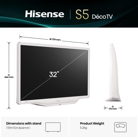HISENSE 32S5Q TV QLED 32'' FULL HD SMART TV WIFI CLASSE E