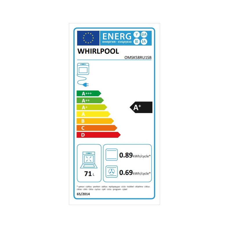 Whirlpool OMSK58RU1SB Forno elettrico da...