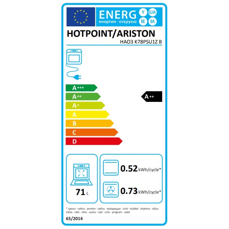 Hotpoint Ariston HAO3 K78PSU1Z B Forno...