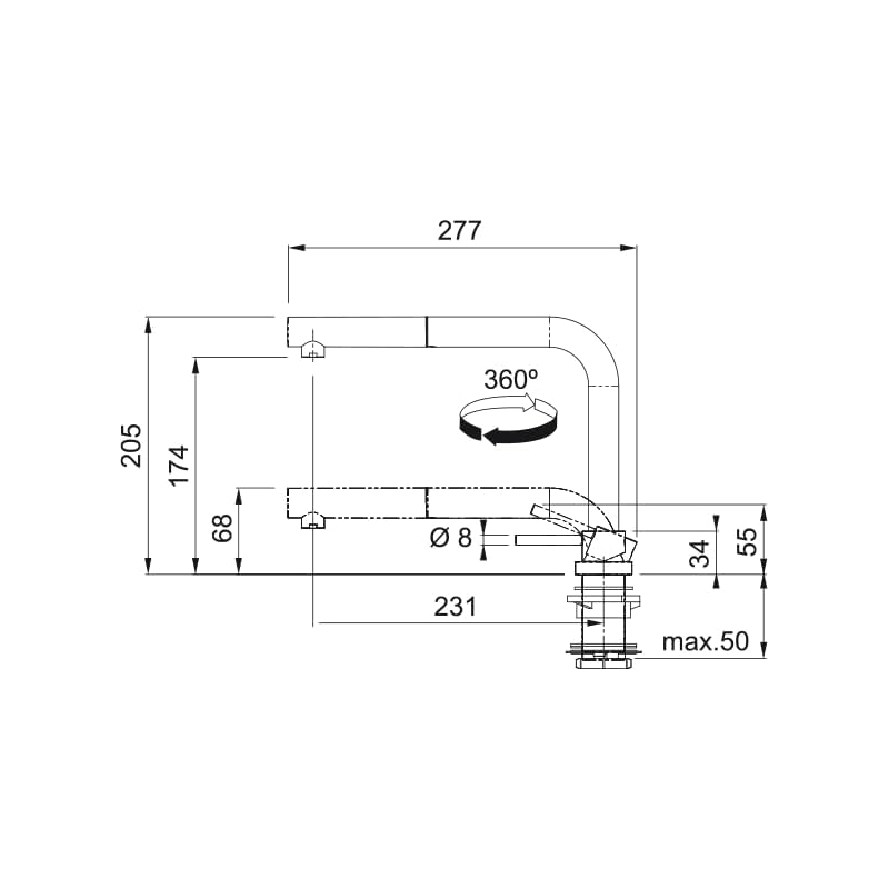 FRANKE Active Window Miscelatore monocomando...