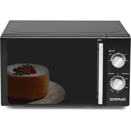 G3 Ferrari G10109 AllBlack Forno Microonde20 Litri, Funzione Grill, Vetro a specchio Nero