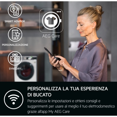 Aeg XLR9FBGA10SY Lavatrice 10Kg, 1400 Giri, Wifi, Vapore, Classe A