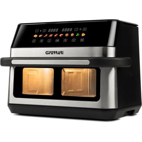 G3 Ferrari G10223 Friggitrice ad Aria 12Lt (6+6), 2200 W, 10 Programmi, Display a Colori, Funzione Essiccatore