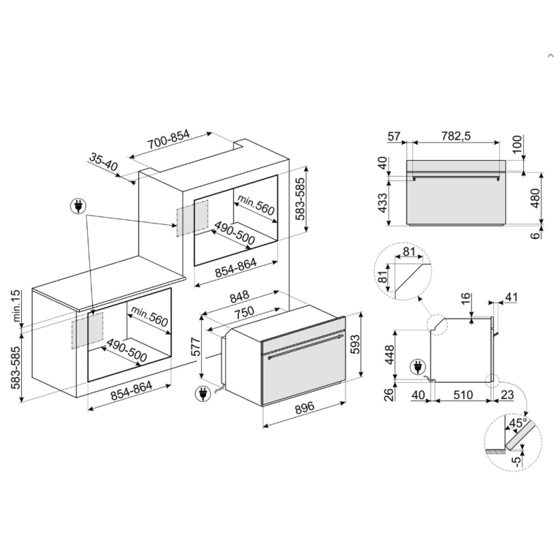 SMEG SF9302TX FORNO ELETTRICO DA INCASSO...
