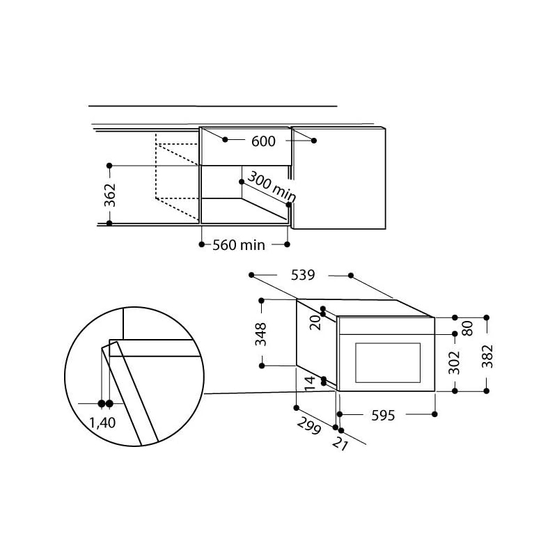HOTPOINT ARISTON MN 312 IX HA FORNO A MICROONDE...