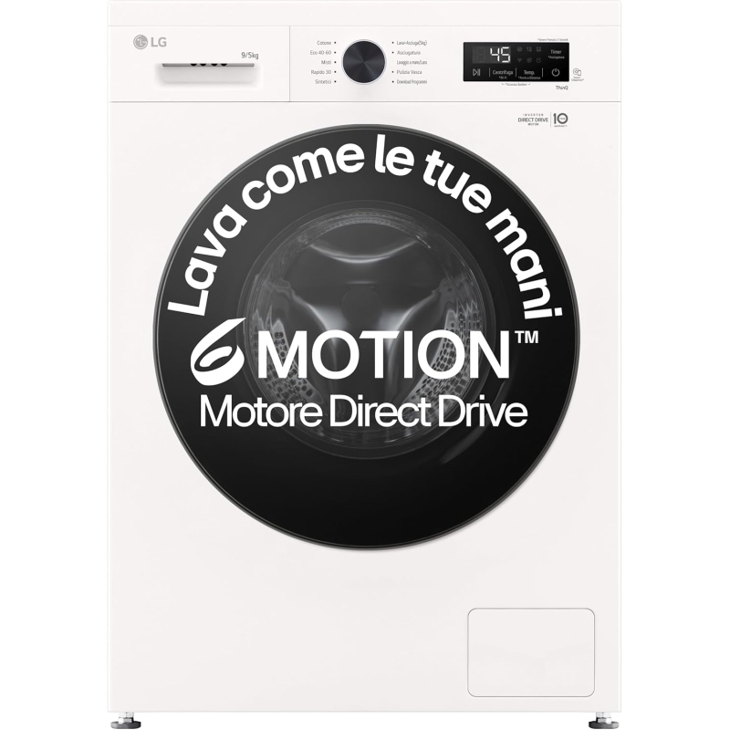 Lg W4NX1095NWB Lavasciuga 9/5 Kg Serie X1 1400...