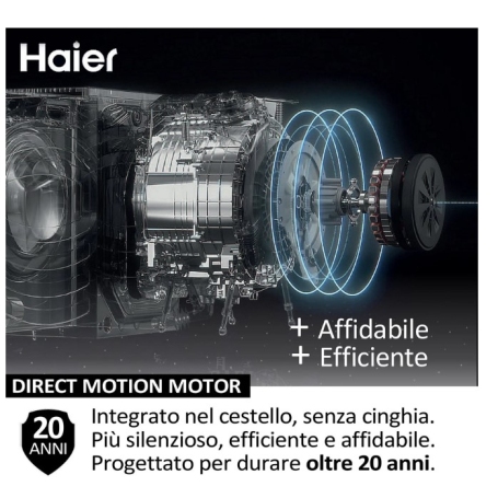 HAIER HW70-B12929-S LAVATRICE SLIM 44CM 7KG 1200 GIRI WIFI CLASSE A