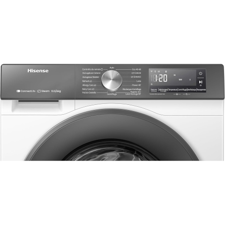 HISENSE WD3S1043BW7 Lavasciuga 10,5/6 Kg, 1400 giri, Vapore, Motore Inverter, Classe A/D