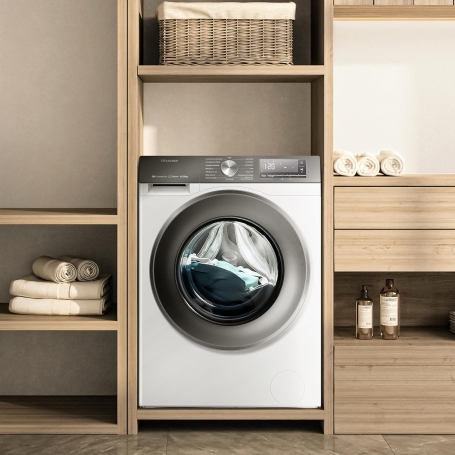 HISENSE WD3S1043BW7 Lavasciuga 10,5/6 Kg, 1400 giri, Vapore, Motore Inverter, Classe A/D