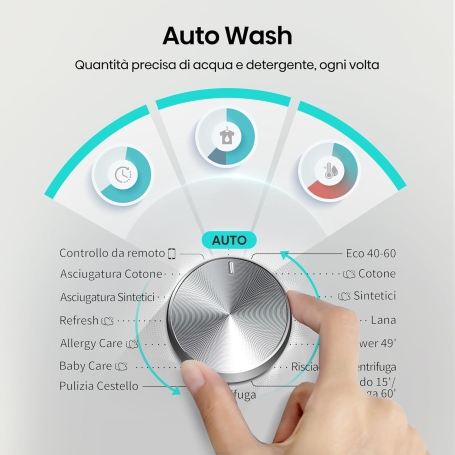 HISENSE WD3S1043BW7 Lavasciuga 10,5/6 Kg, 1400 giri, Vapore, Motore Inverter, Classe A/D