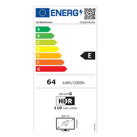 LG 55QNED80A6A TV QNED 55" SMART TV UHD 4K