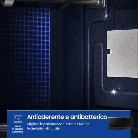 SAMSUNG MG23DG4524CGE FORNO A MICROONDE 23LT CON GRILL COLORE NERO