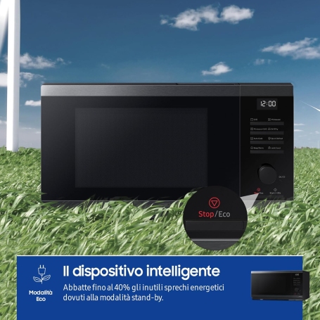 SAMSUNG MG23DG4524CGE FORNO A MICROONDE 23LT CON GRILL COLORE NERO