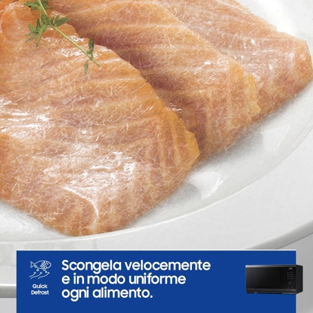 SAMSUNG MG23DG4524CGE FORNO A MICROONDE 23LT CON GRILL COLORE NERO