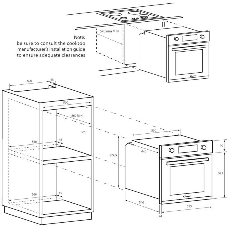 CANDY FIDCP N615 L FORNO DA INCASSO ELETTRICO...