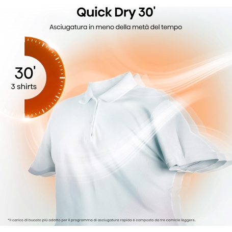 Hisense DH3S902BWCCA Asciugatrice a Pompa Di Calore, 9Kg, WiFi, Porta Reversibile, Classe C