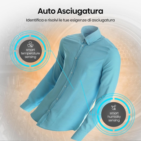 Hisense DH3S902BWCCA Asciugatrice a Pompa Di Calore, 9Kg, WiFi, Porta Reversibile, Classe C