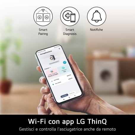 OUTLET LG O-RH18U8AVCW ASCIUGATRICE 18KG POMPA DI CALORE DUAL INVERTER WIFI CLASSE D (EX A+++) - CON DIFETTI