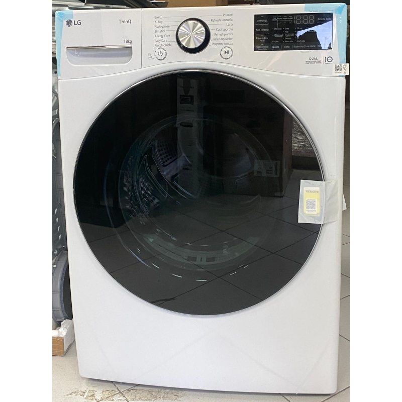 OUTLET LG O-RH18U8AVCW ASCIUGATRICE 18KG POMPA...
