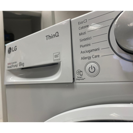 OUTLET LG O-RH80V9AVHN ASCIUGATRICE SMART DUAL INVERTER A POMPA DI CALORE 8KG WIFI C (EX A+++) - CON DIFETTI