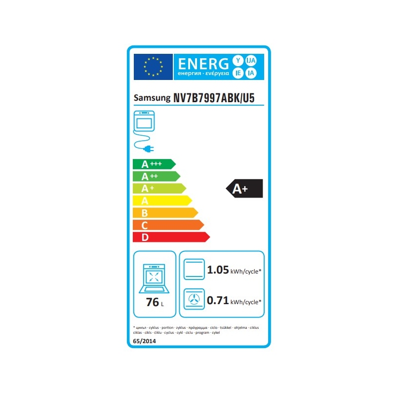 Samsung NV7B7997ABK/U5 Forno elettrico da...